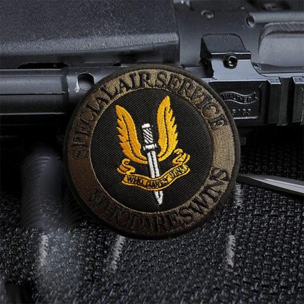 SAS, que ousa, vencer o Exército Tático do Reino Unido Exército Britânico Special Air Service Morale Brader Bistê Militar Uniforme Aplique