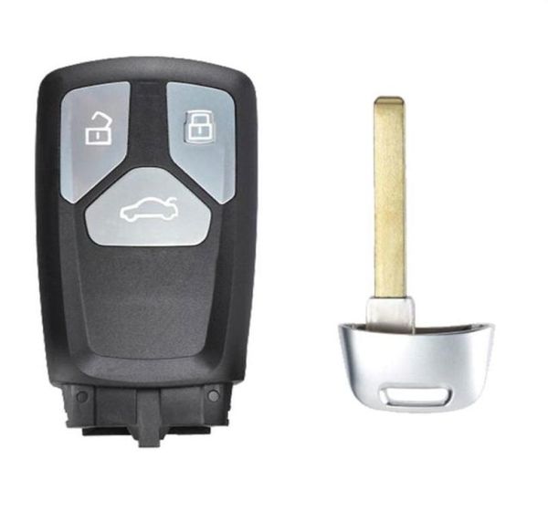 Ersatz intelligent Smart Remote Car Key Shell 4 Knöpfe Notfall Uncut Key FOB für TT A4 A5 S4 S5 Q7 SQ7 2017 UP25774283737