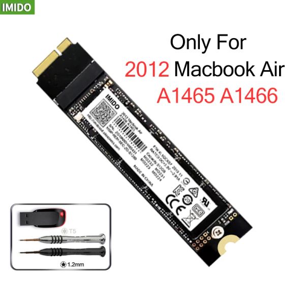 Aciona o disco rígido MacBook SSD para laptop 512GB 256GB Compatível com Air 2012 A1465/66 Grande disco de composição IMIDO SMIDO SSD