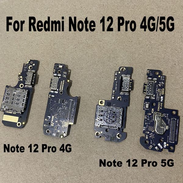 Für Xiaomi Redmi Hinweis 12 Pro 4g 5G Fast USB Ladestock -Port -Mikrofon -Microfon -Stecker Board Flex Kabel Reparaturteile Global