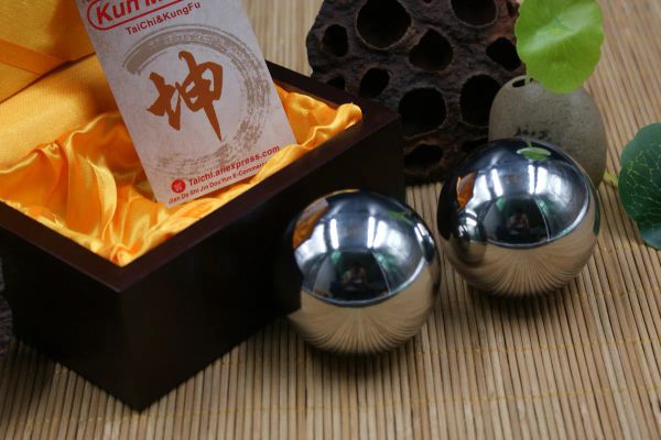 Bras Kunmaster Iron Tai Chi Kung Fu Ball, vecchia palla solida a palla 430 in acciaio inossidabile, palla da massaggio per la salute del giocatore