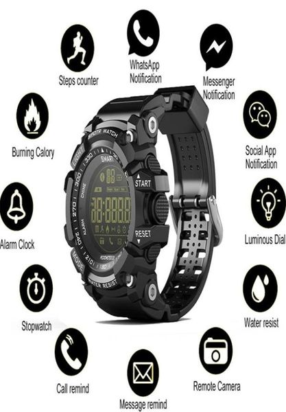 EX16 Smart Watch Bluetooth Водонепроницаемые IP67 Smart Birstech Relogios Spectatch Spectatch Sport Bracelet для iPhone Android Phone W2889724