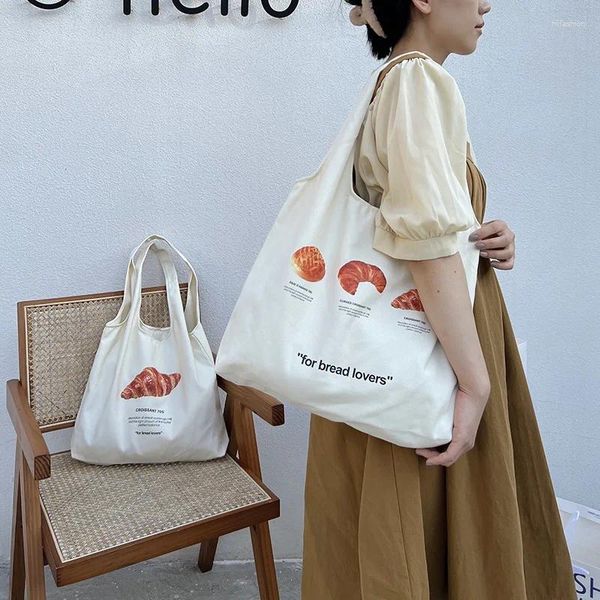 Depolama Çantaları Koreli Versiyon Tuval Ekmek Boya Çantası Kadınlar için Basit Açık Çantalar Büyük Günlük Kapasite Alışveriş Tote
