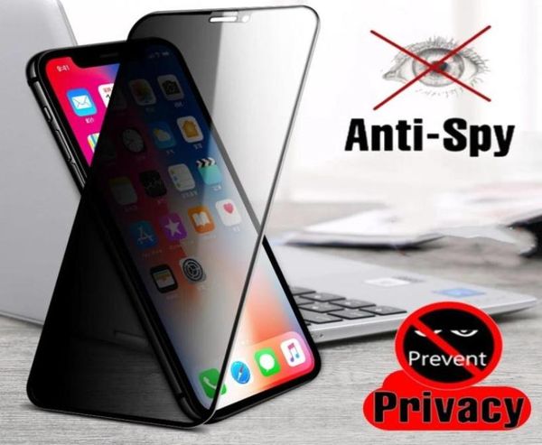 1 Anti -Spy 2PCS HD 1LOTS Full Privacy Tempered Glass Protector für iPhone12 6s 7 8 x xs max XR auf iPhone 11 Pro Anti -Scree41263714720