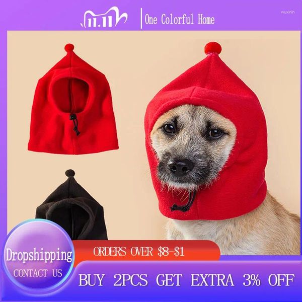 Cappello di regolazione del corello Abbigliamento per cani Autunno inverno caloroso esterno morbido durevole Testa per animali domestici a colori conforte