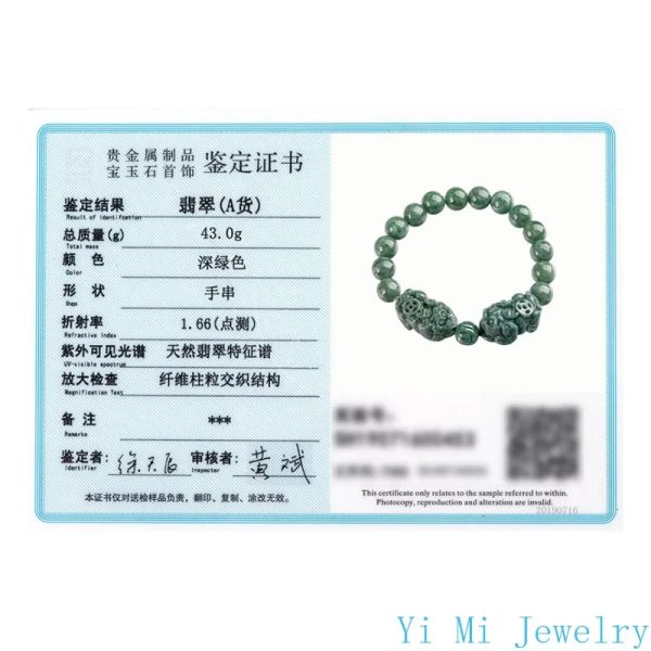 Burmesische jade pixiu bracelets jadeitschmuck geschnitzt natürliche chinesische Geschenke Perlen Edelstein Stein Luxus Charme Charme Frauen Grün Grün