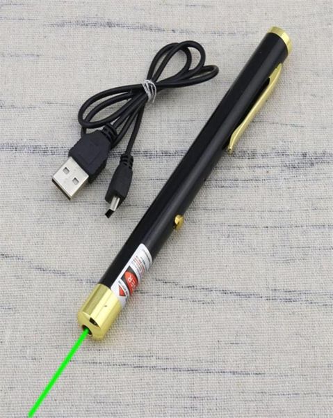 BGD 532NM Green Laser Pointer Pend Pencernecable Аккумулятор USB Зарядка Lazer Pointer для Office и Teaching336D7242605