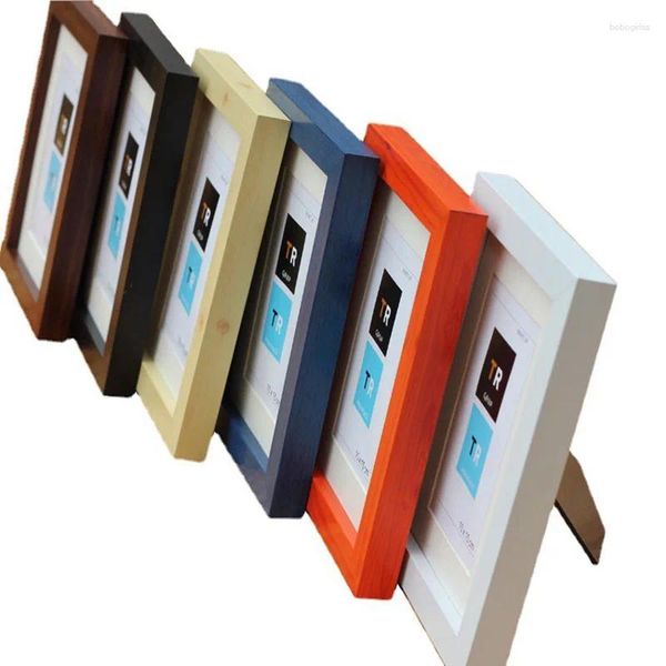 Frames 5 Zoll 7 Zoll 8 Zoll 10 Zoll Bilderrahmen Display Bilder po mit Desktop Holzkorn schwarz weiße Farbe