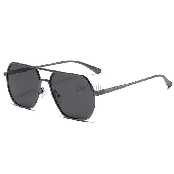 Sonnenbrille polarisierte Sonnenbrille Aluminium Magnesium Tag und Nacht Dual-Use-Farbbrille UV400 Sonnenbrille Männer Sonnenbrille Spiegel 240412