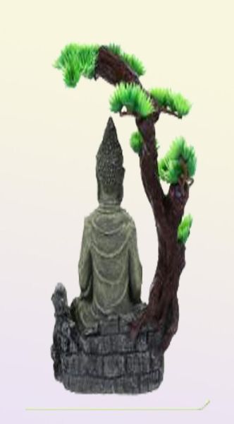 Harzschmuck Zen Figur exquisite antike einzigartige kreative Aquarium Buddha Statue Dekorationen8680003