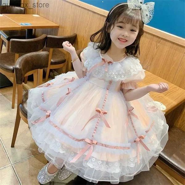 Abiti da ragazza Abito da festa Abito da festa estate Elegante vestito principessa Principessa Kids Croote Birthday Birthday Cesti