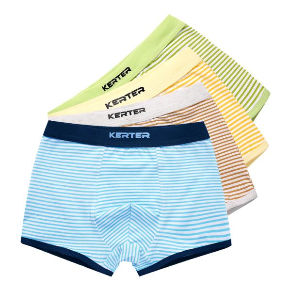 Shorts 4 PCS/POTTO BOILS INVERSIONE Ragazzi Stripes per bambini Shorts Shorts Cotone Mutandine per ragazzi Brevi per ragazzi Brevi comodi Boxershort Boy 316Y