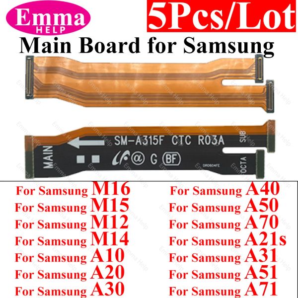 5pcs Гибкий кабель для майна для M12 M14 M15 M16 для Samsung Galaxy A21S A31 A51 A71 A50 A40 A30 A20S A10 A10S