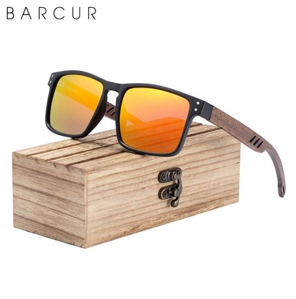 BARCUR MEN S OGLES DE SUNS PARA MOMENTOS Designer de marca natural Wood Wood Sun Glasses Women Polarized Eyewear UV400 2205138225347