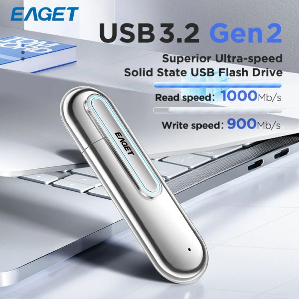 Sürücüler EAGET harici SSD Flash Disk USB3.0 1 TB 2 TB sabit sürücü taşınabilir katı hal sürücü