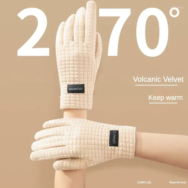 Radsporthandschuhe Waffel Winter im Freien im Freien und feuerresistent down Antibakteriell warmer Touchscreen Frauen