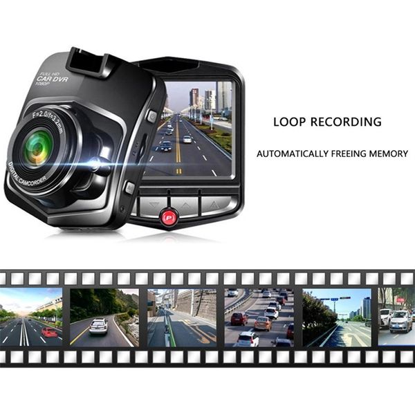 2.4 inç araba çizgi kamera araç sürücüsü video kaydedici DVR 1080p Arka Görünüm Kamera Kara Kutu Dashcam Döngü Kayıt Gece Görüşü