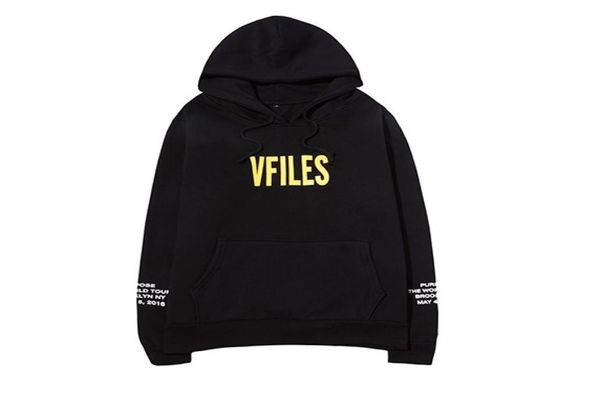 Tour de propósito VFILES LETRAS IMPRESSAS MENS CAPACHS HIGH RUA PULLOVER HIP HOP STREETHISHIRTSHIRTS9222334