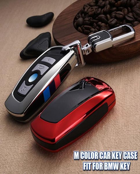 M Caixa de chave de carro colorida Casa de casca de capa FOB para BMW 5 Series GT 525LI 127 Novo 3 X3 X41453289