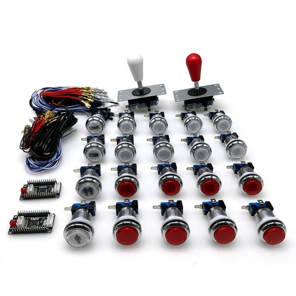 Jogos Zero Atraso Arcade Diy Kit Controlador USB PC Sanwa Oval Ball Arcade Botões Joysticks para PC Rasberry Pi PS3 para Pandora Game