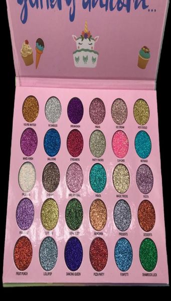 Dropperproproof 30 Colours Oceshadow Palette Happy Unicorn glitter Party Glitter Eye Pressato in polvere MakeUp2989716