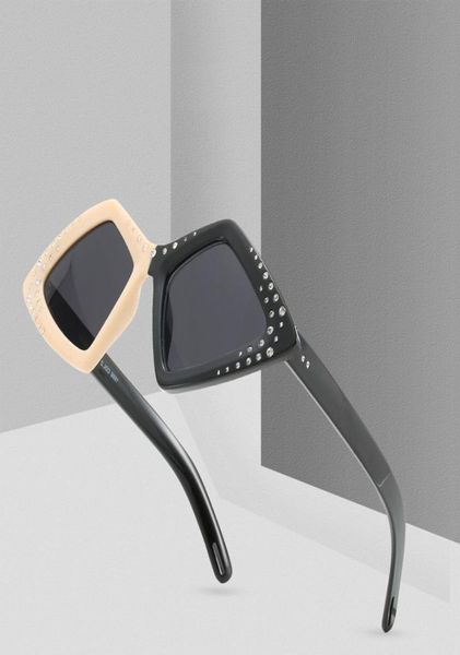 Новое прибытие дизайнерские бренды Полигональные бриллиантовые солнцезащитные очки Women HD Fashion Brand Double Crown Rame Sunglasses Gradient Eyewear UV407487559