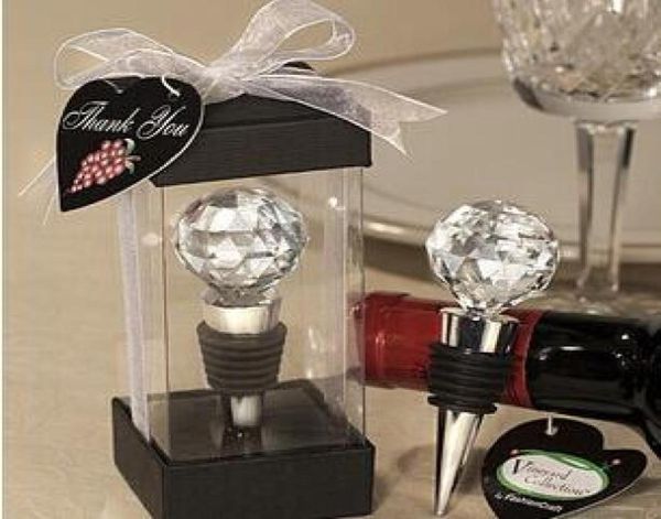 Crystal Ball Wine Bottle Stopper Wedding Favor Gift For Men 150pcslot 3937943