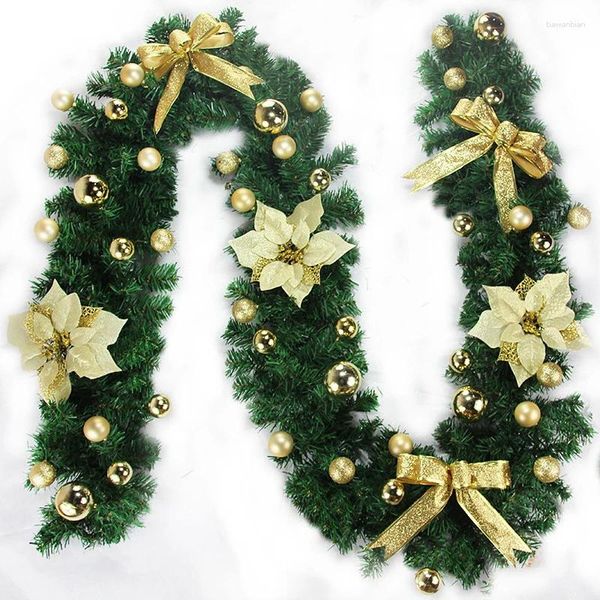 Flores decorativas Garland doméstica Garlandeira Interior Up Tree Wedding Wedding Wedding Wedding 2,7m Christmas Diy Decoração Exibir lareira conveniente