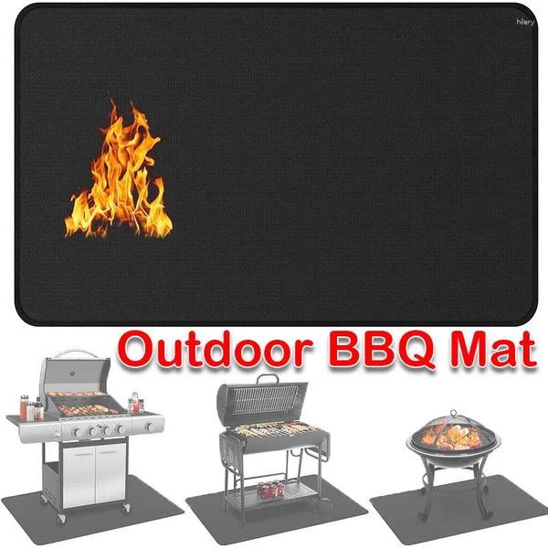 Werkzeuge Outdoor Grill Matte feuerfest wasserdichte ölfeste Feuerstelle Kamin entspannter Schutz