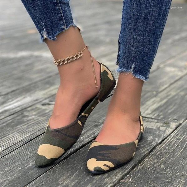 Scarpe casual Donne Flat mimetico Mimetica Fantastica Fangole per ragazze Slip Flat Heel su NO SEGLIE SEGLIE DI PRIMA DI PRIMAZIONE SIMPA