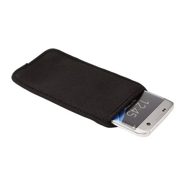 Мягкая гибкая неопреновая мешка для телефона для iPhone 15 14 13 Pro Max Case Case Suck Pouch Case для Samsung S23 Ultra Cover