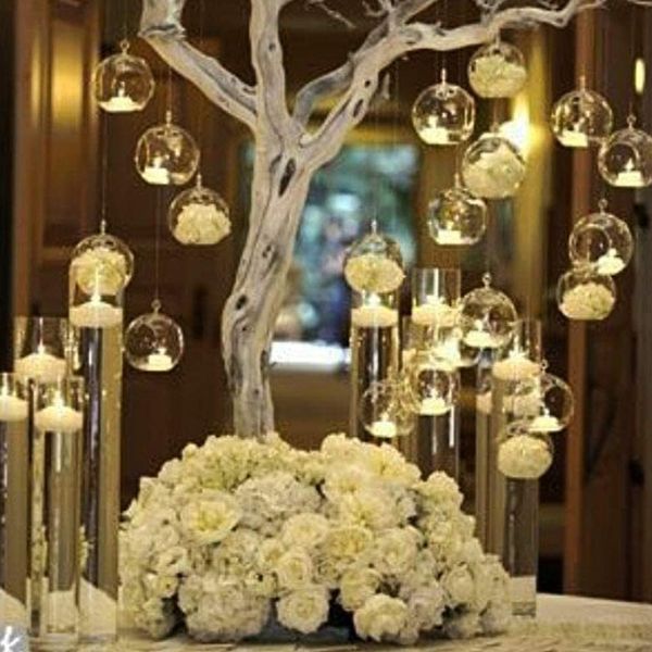 Suspenso vidro terrário de vidro globo tea castiçador de vela de suculenta vaso para festa de casamento em casa B03E