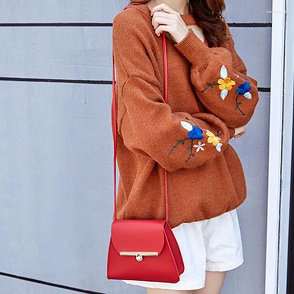 Omuz Çantaları Moda Pu Lederen Handtas Satchel Messenger Cross Vücut Schouder Bag Geld Nakit Verkante Çantası Bolsa Mujer 2024