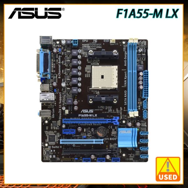 Madri ASUS F1A55M LX SCOPE CONSEGNA FM1 AMD A55 DDR3 32 GB AMD A43300 AMD A83800 E23200 CPU PCIE 2.0 USB2.0 VGA Micro ATX