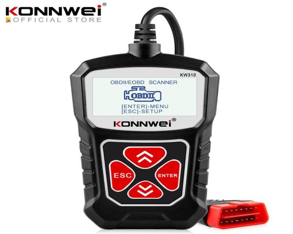 Scanner OBD2 para AUTO OBD 2 Scanner de carros Tool de diagnóstico Konnwei KW310 Scanner Automotive Carries de carro russo PK Elm3277719824