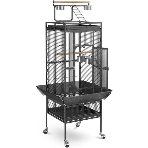 61 дюйм 2IN1 Большая птичья клетка с капельницей Playtop Parrot Chinchilla Finch Macaw Cockatiel Pet House 240412