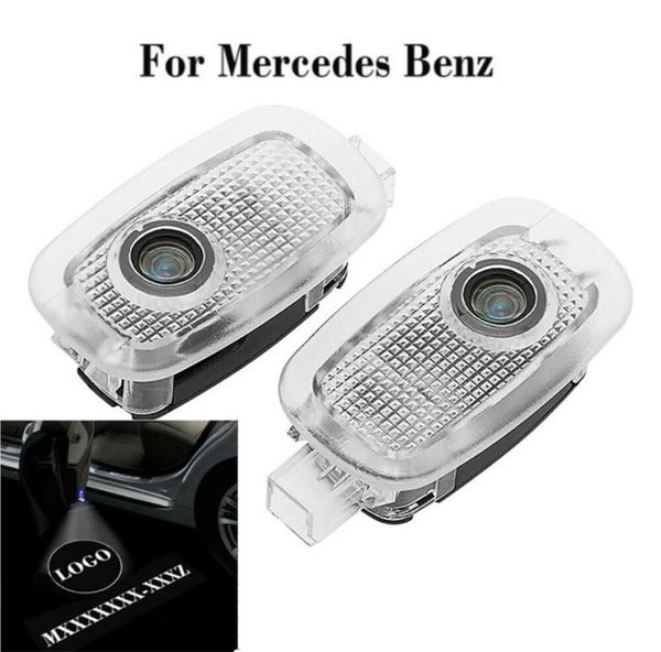 2pcs LED LUZES DE LUZES DO CARRO DE LOGO CORTESY LED LED GHOST LASER PARA S W221 W447 C216 W2161627860