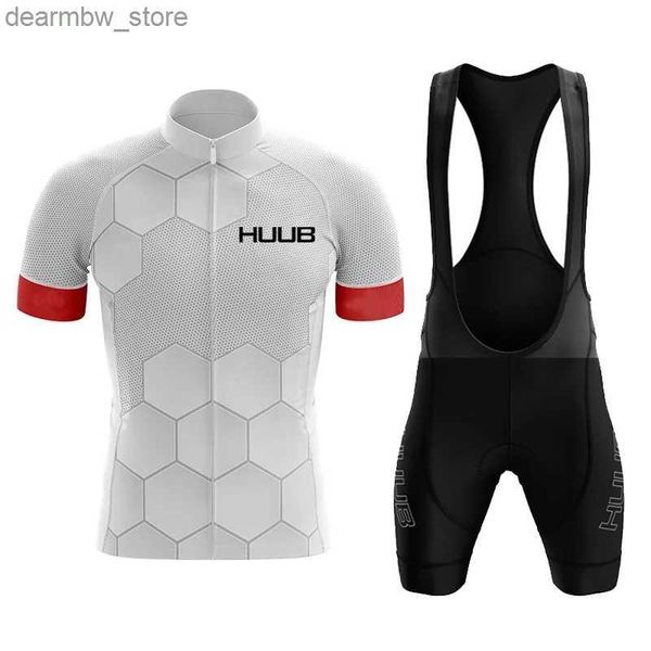 Велосипедный майк устанавливает New Huub Man Man Cycling Jersey Set 2024 Summer Cycling Clothing MTB Униформа для езды на бибковых шортах.
