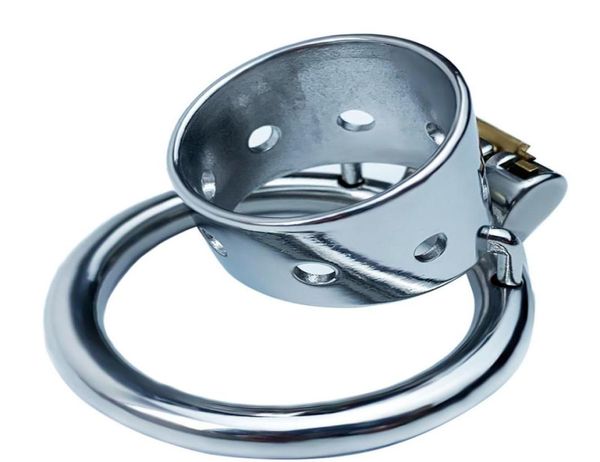 Massagem aço inoxidável de metal anel de pênis aberto Cabeça de gaiola de 35 mm de gaiola de galo adulto para homens vestidos no pênis Toys2695287
