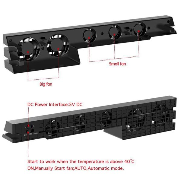 Stands PS4 Pro Resfriador Resfriador Ventilador Super Turbo Controle de Temperatura com Cabo USB para Sony PlayStation 4 PS4 Pro Console Vertical Stand