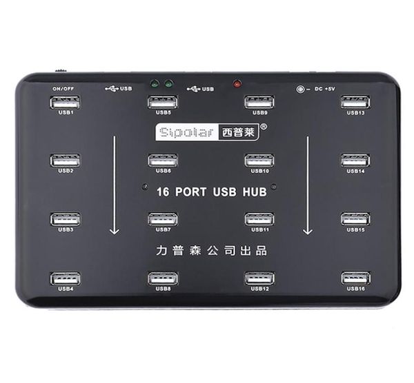 Sipolar 16 Ports USB 20 Hub Bluk Duplicator für 16 TF SD -Kartenleser udisk Data Test Batch Kopie mit 5V 3A -Leistungsadapter 2106152718458