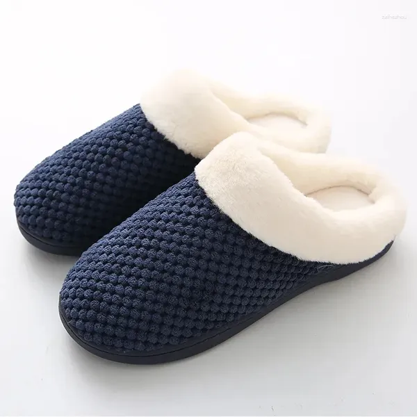 Casual Schuhe Memory Foam Slip-on House Indoor 2024 Winter Frauen warme gepolsterte Hausschuhe Frauen Lamm-Hug Comfy Fleece