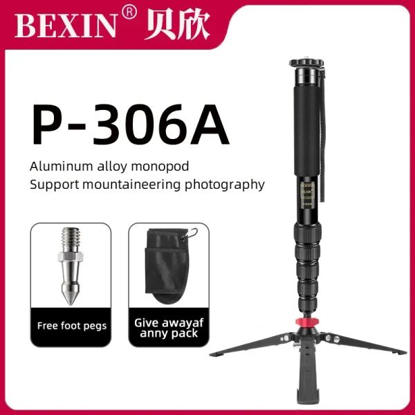 Monopodi Bexin P306A Professional Alluminio in lega di viaggio portatile Monopodi Bracket può rappresentare la fotocamera DSLR digitale