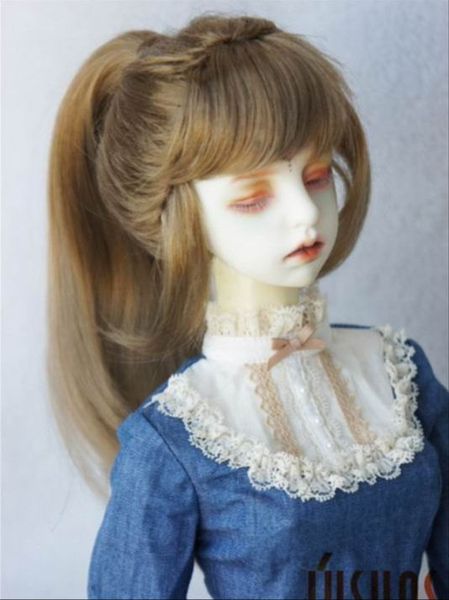 JD289 TODOS OS TAMANHOS ALTO PONYLATO DE PONYLED BJD MOHIAR SINTÉTICA MOHIAR PERDO PARA YOSD MSD SD QBABY BLYTHTH DOLL 1/8 HOT 1/4 1/3 Acessórios para o cabelo