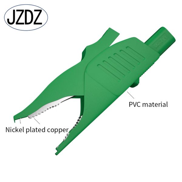 Clipes de jacarés pesados jzdz clipes de crocodilo isolado completo com soquete de jacte de banana de 4 mm para teste elétrico J.60042