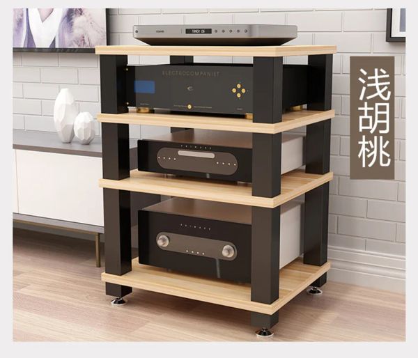 Verstärker 4Layer HiFi -Verstärker Schrankverstärker Verstärker Verstärker Kabinett Audio Rack 234 Layer Audio Ausrüstung Rack Festholz KTV