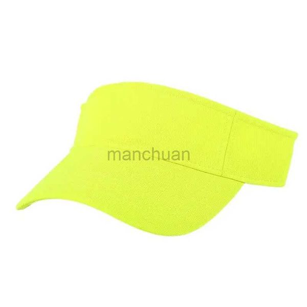 Visors Ball Caps Visores de sol em branco ajustáveis para homens homens neon amarelo esportes tênis solar viseira tampa empoeirada rosa branco preto 24412