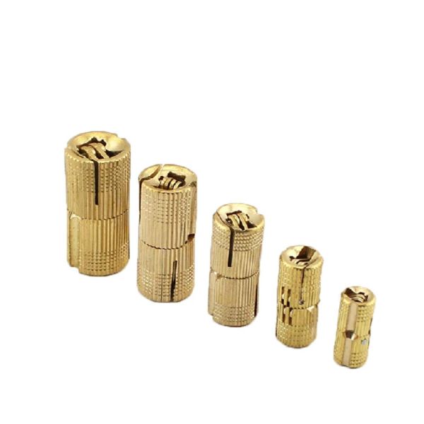 4pcs 8mm-16mm Kupferlaufscharniere zylindrisch verstecktes Kabinett versteckte unsichtbare Messing-Türscharniere für Möbelhardware