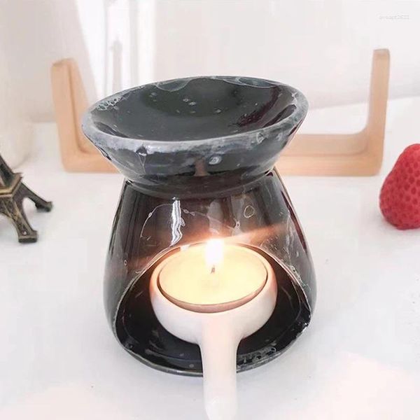 Titulares de vela Cerâmica queimador de óleo essencial lâmpada de óleo escavador incenso Censador Decoração da casa da moda Decoração