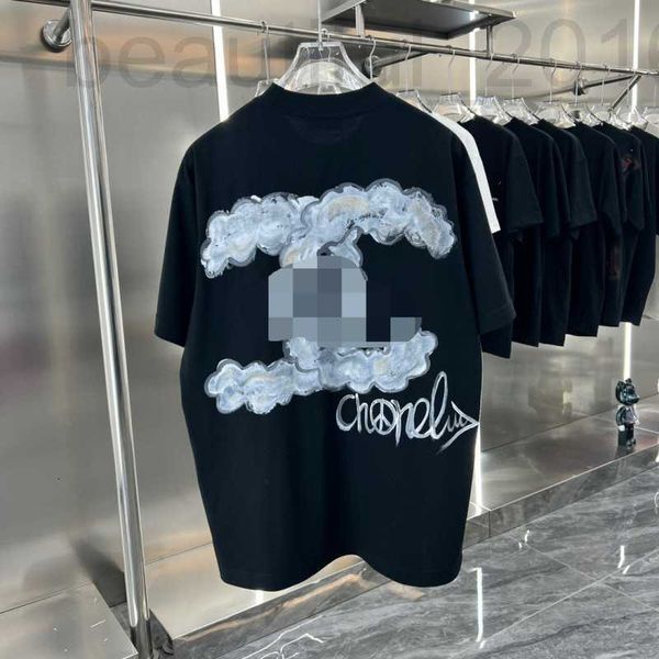 T-shirt designer de camiseta feminina Versão correta da camiseta xiangjia curta de mangas curta para a nova marca de moda solta do masculino